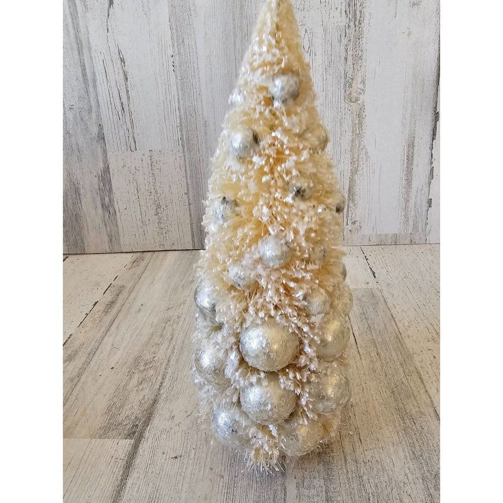 Bethany Lowe glitter tree ball Xmas decor